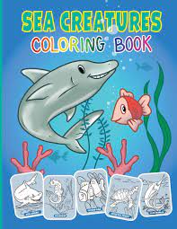 colouring book - sea creatures