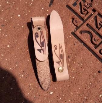 بوك مارك جلد طبيعي : عين حورس