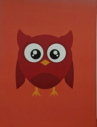نوت بوك صغير هارد مسطر - owl